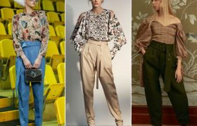 Брюки с высокой талией